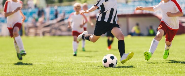 A school soccer game